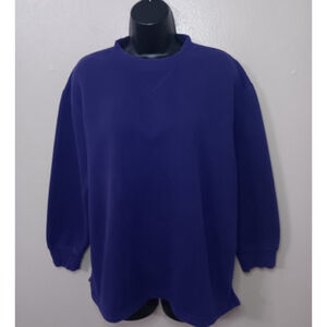 On Your Mark Women's Large Sweatshirt Pullover Crewneck Long Sleeve Purple